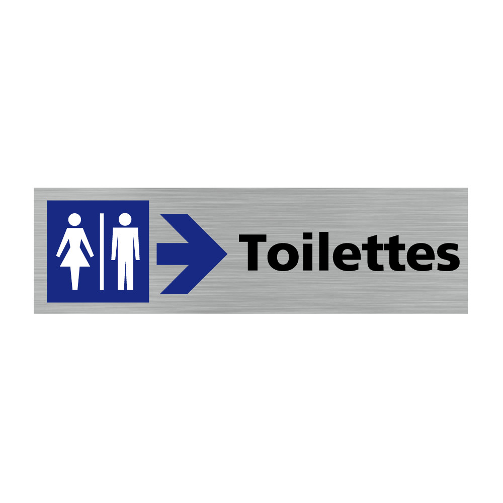 Plaque de porte rectangulaire toilettes flèche vers la droite Plaque de porte rectangulaire toilettes flèche vers la droite