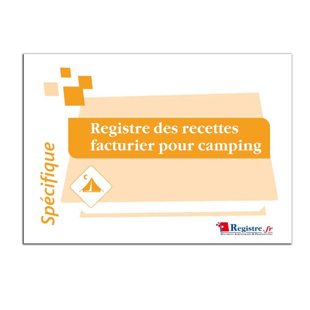 Registre des recettes, facturier pour camping