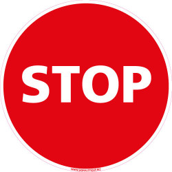 Panneau INTERDICTION routiere - STOP (D0820)