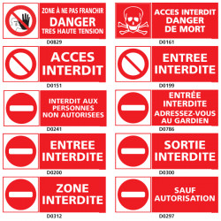 Panneau ENTREE INTERDITE