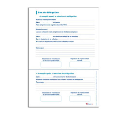 carnets de bons de délégations, à remplir avant ou après la mission