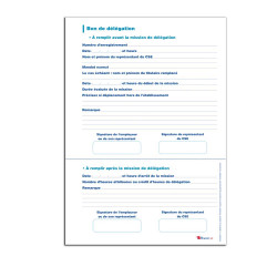 carnets de bons de délégations, à remplir avant ou après la mission