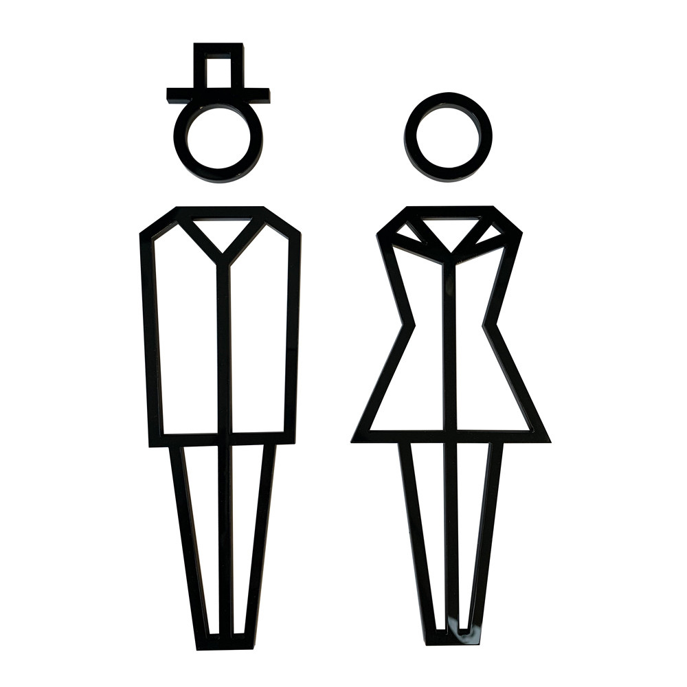 Pictogramme porte toilettes noir Pictogramme porte toilettes noir