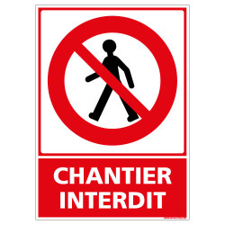 PANNEAU CHANTIER INTERDIT AU PUBLIC (D0960)