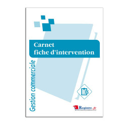 Carnet fiche d'intervention