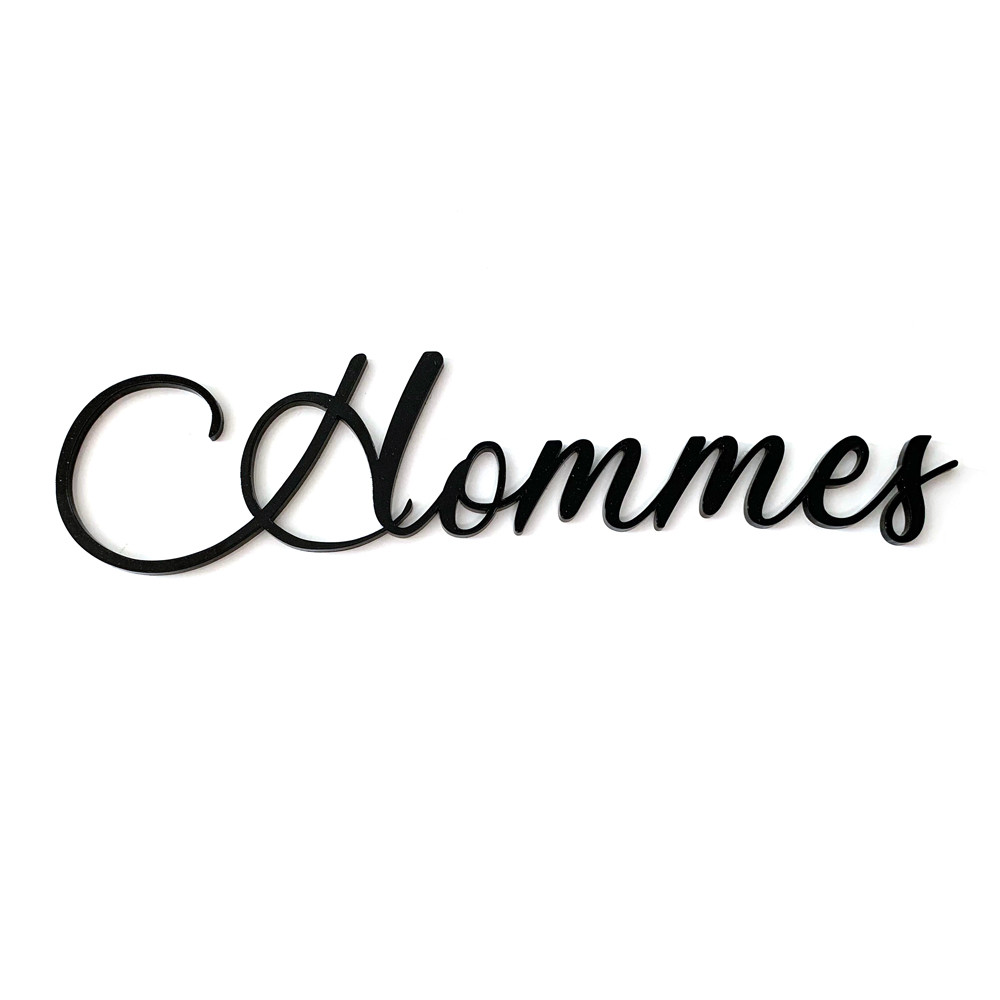 Picto Plexi noir toilettes hommes Picto Plexi noir toilettes hommes