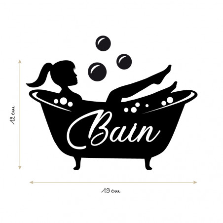 Plaque De Porte "Salle De Bains" En Métal Multicolore – Déco Rétro Pour Porte