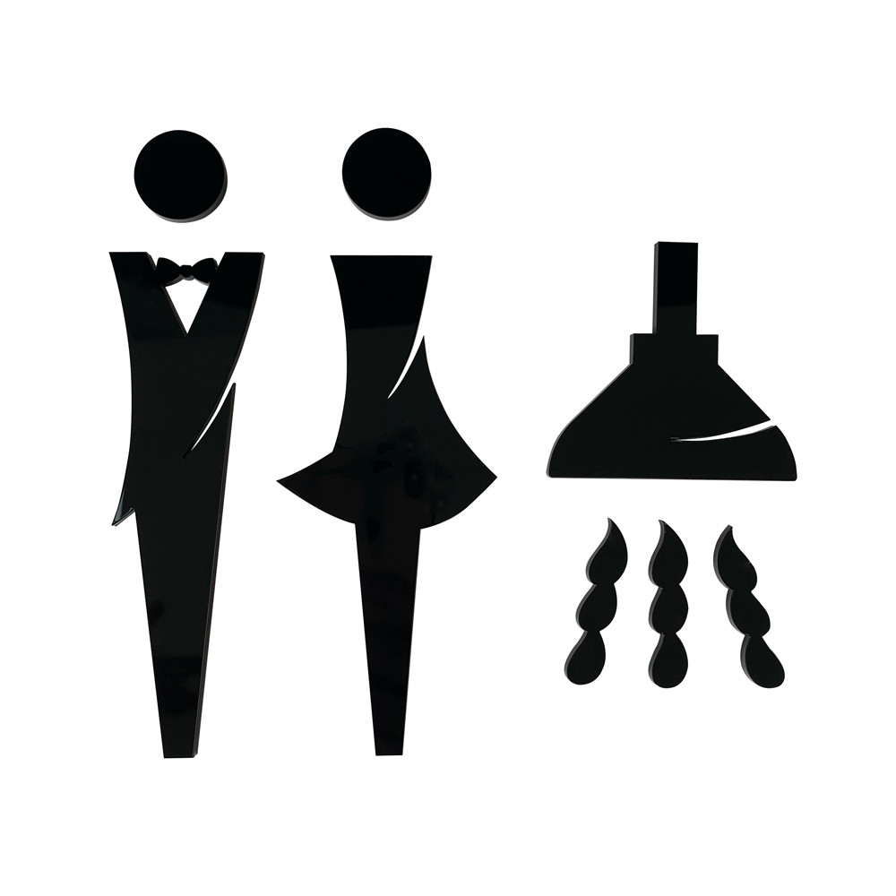 Pictogramme douche plexi noir Pictogramme douche plexi noir