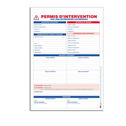 permis d'intervention par une entreprise extérieure, entreprise utilisatrice, extérieure, travaux à réaliser