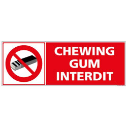 Panneau d'interdiction Chewing Gum Interdit (D0989)