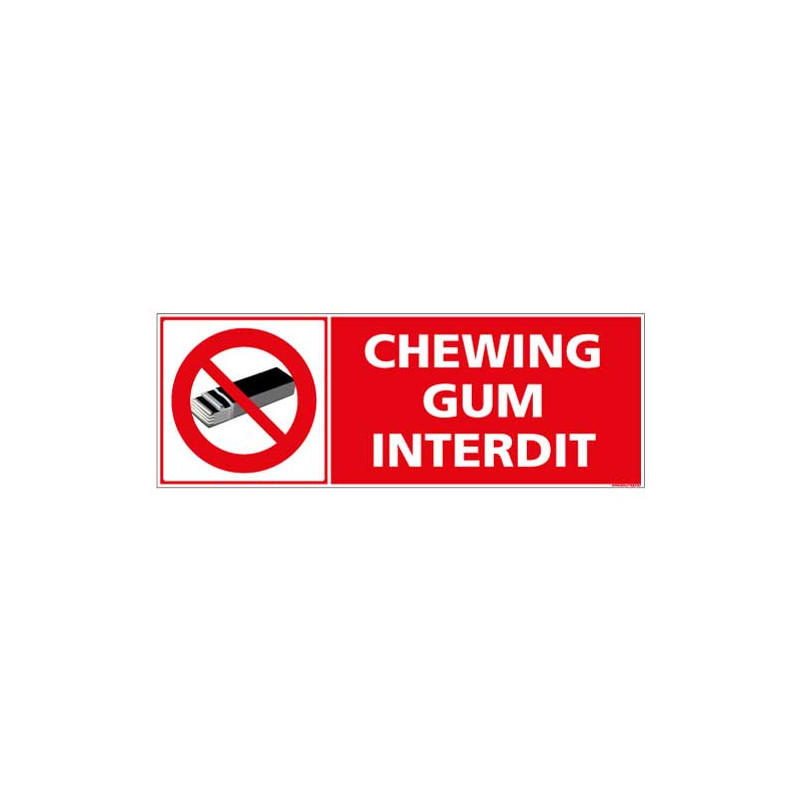 Panneau d'interdiction Chewing Gum Interdit (D0989)
