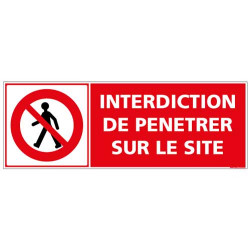 Panneau Interdiction de penetrer sur le site (D0992)