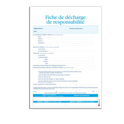 Fiche de décharge de responsabilité, ambulance, nom, prénom