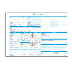 Fiche bilan d'intervention, identité du patient, intervenant