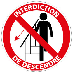 Panneau Interdiction de descendre (D1022)