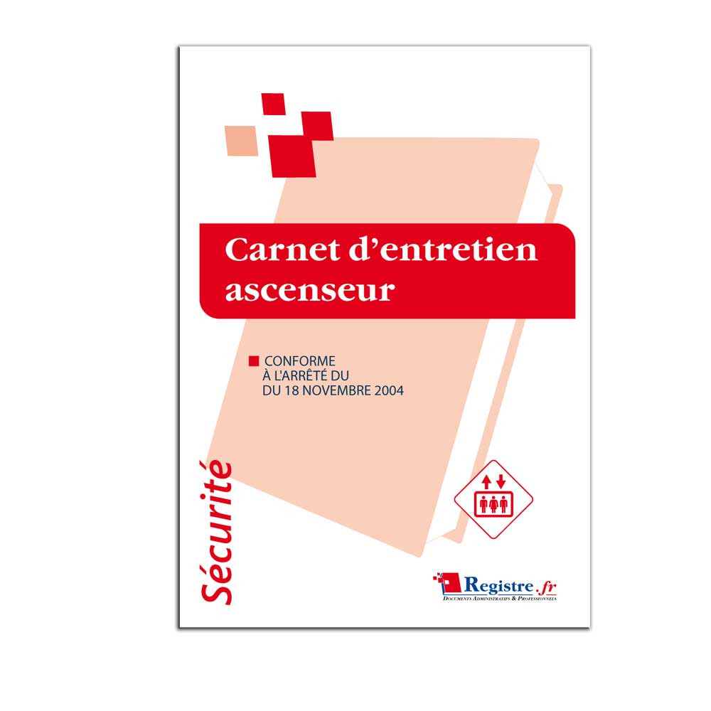 carnet d'entretien ascenseur