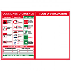 PANNEAU PLAN D'EVACUATION (A0400)