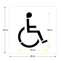 Pochoir de Marquage au Sol Handicapé