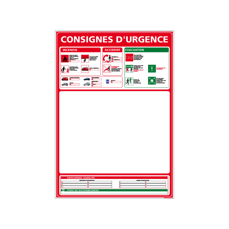 PANNEAU PLAN D'EVACUATION (A0401)