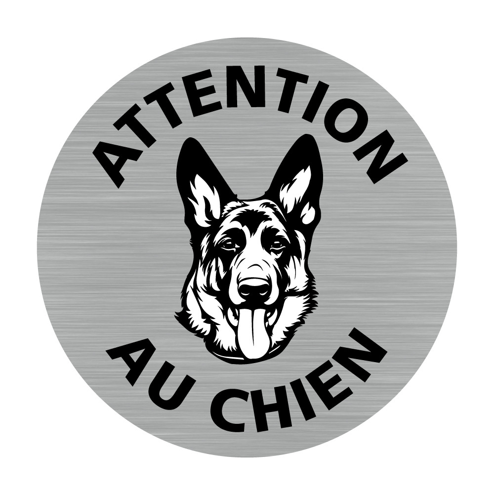 Plaque de porte émaillée Attention au chien