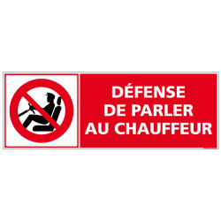 SIGNALETIQUE DEFENSE DE PARLER AU CHAUFFEUR (D1046)