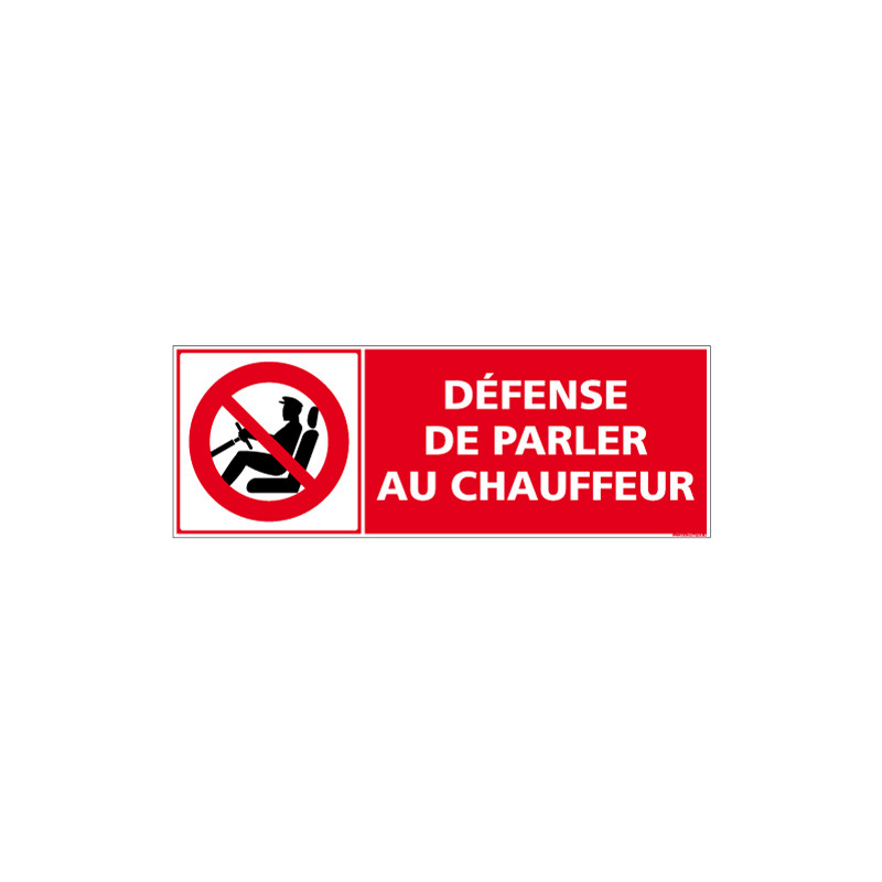 SIGNALETIQUE DEFENSE DE PARLER AU CHAUFFEUR (D1046)