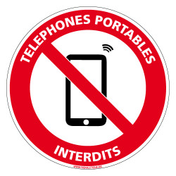 PANNEAU TELEPHONES PORTABLES INTERDITS (D1050)