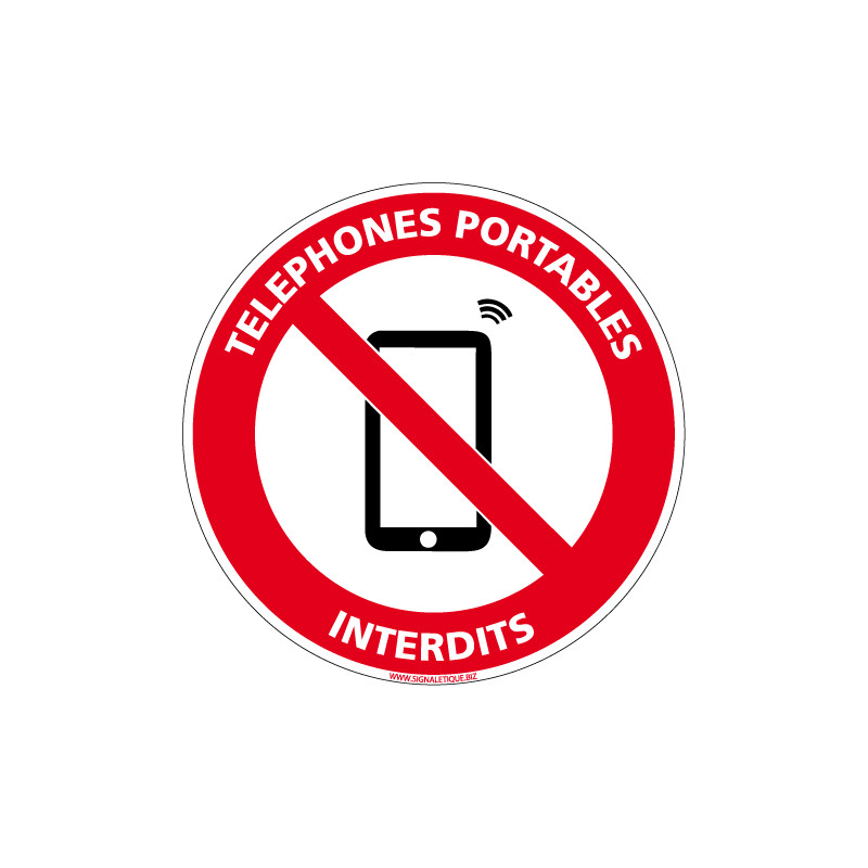 PANNEAU TELEPHONES PORTABLES INTERDITS (D1050)