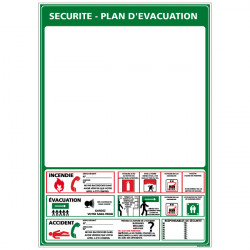 PANNEAU CONSIGNE DE SECURITE - PLAN D'EVACUATION (A0403)