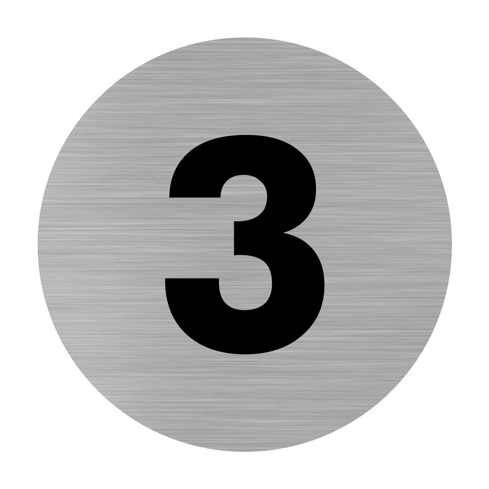 Plaque chiffre 3 Plaque chiffre 3