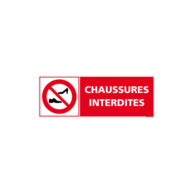 PANNEAU CHAUSSURES INTERDITES (D1063)