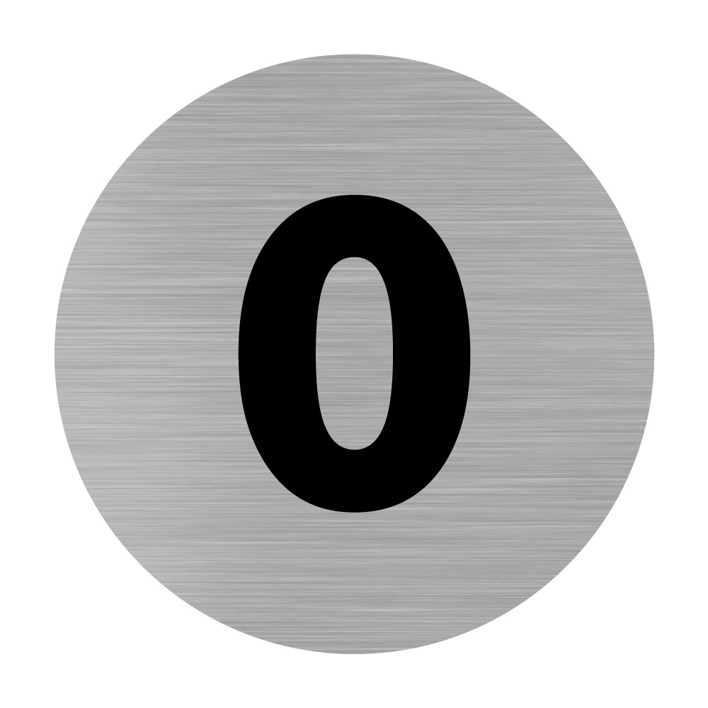Plaque chiffre 0 Plaque chiffre 0