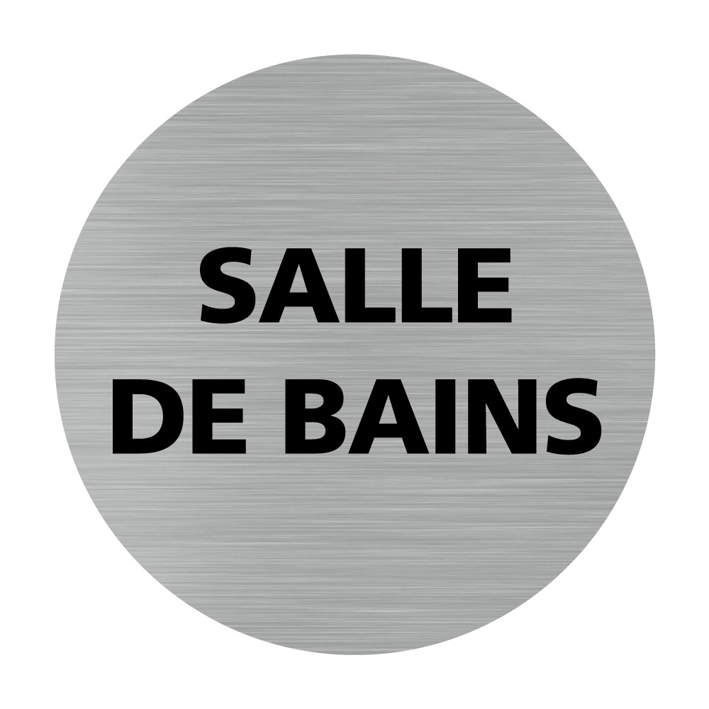 Plaque chiffre salle de bains