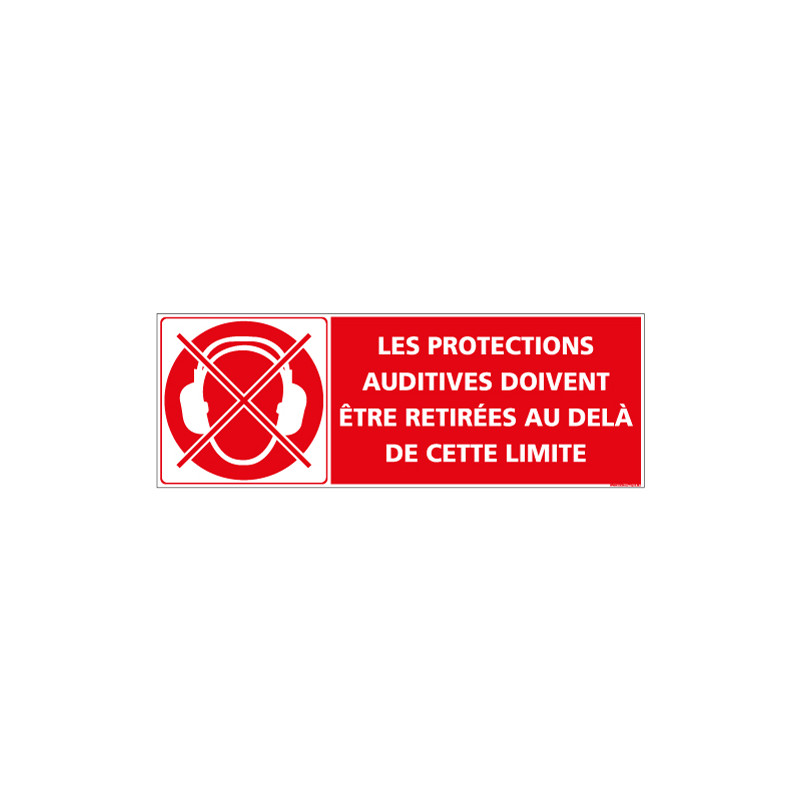 PANNEAU INTERDICTION DE PORTER DES PROTECTIONS AUDITIVES (D1083)