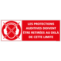 PANNEAU INTERDICTION DE PORTER DES PROTECTIONS AUDITIVES (D1083)