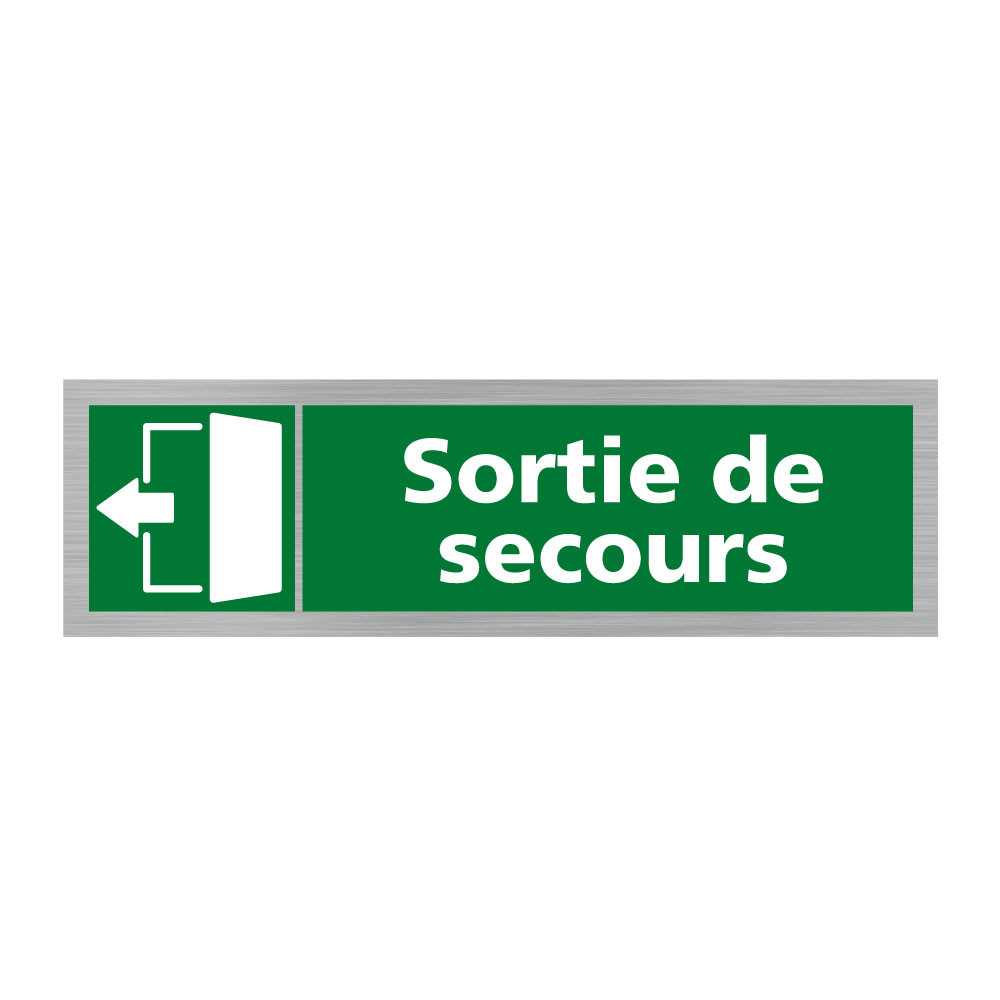 Plaque de porte rectangulaire sortie de secours