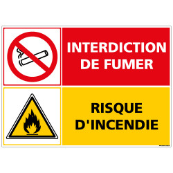PANNEAU INTERDICTION DE FUMER - RISQUE D'INCENDIE (D1086)