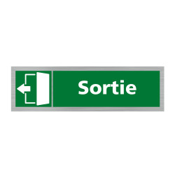 Plaque de porte rectangulaire sortie vers la gauche