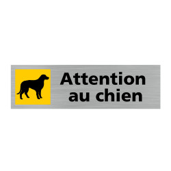 Plaque de porte rectangulaire attention au chien