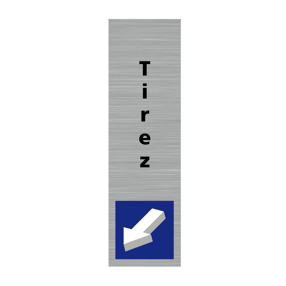 Plaque de porte rectangulaire tirez