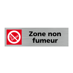 Plaque de porte rectangulaire zone non fumeur