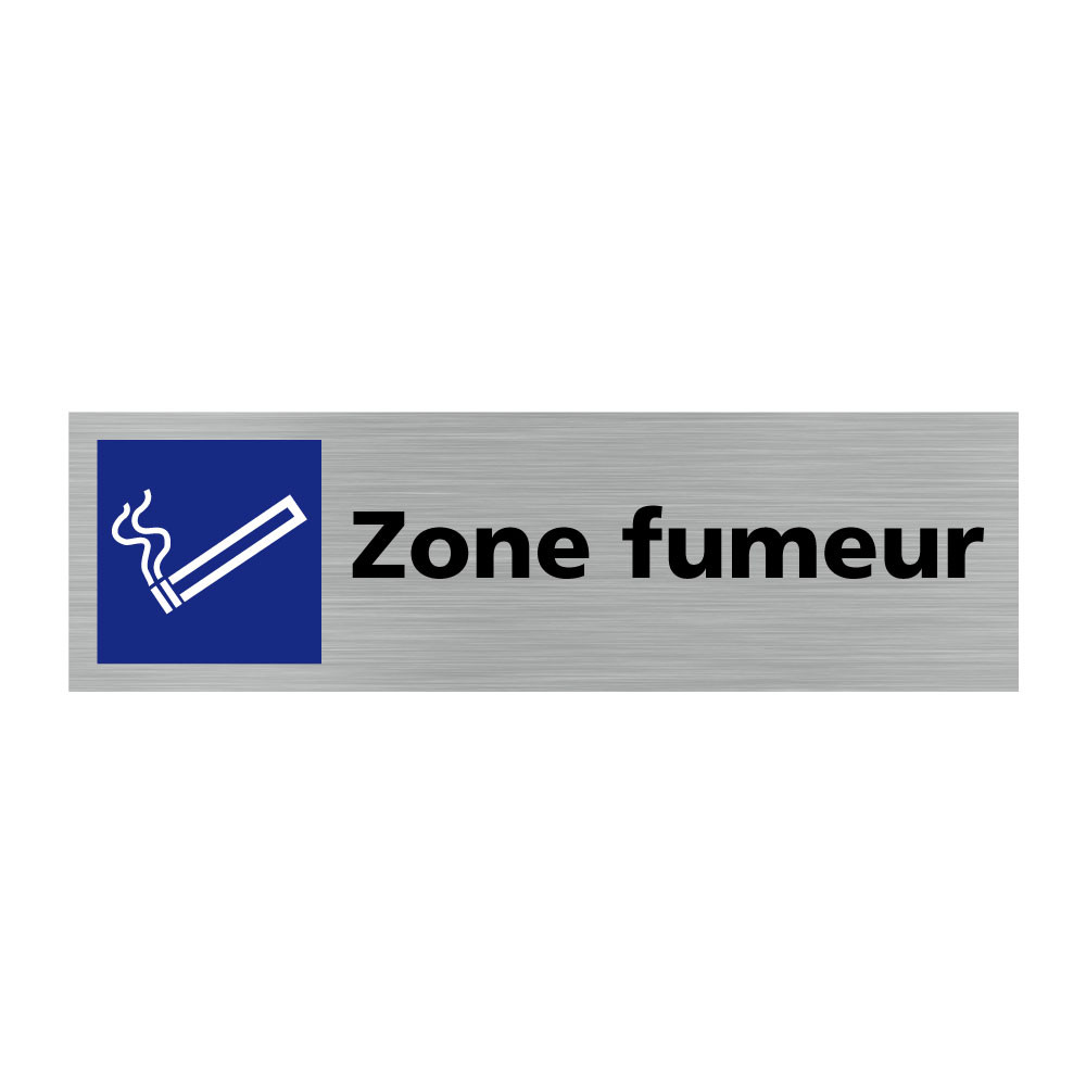 Plaque de porte rectangulaire zone fumeur