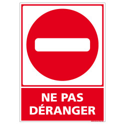 PANNEAU NE PAS DERANGER (D1109)