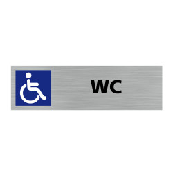 Plaque de porte rectangulaire WC handicapé