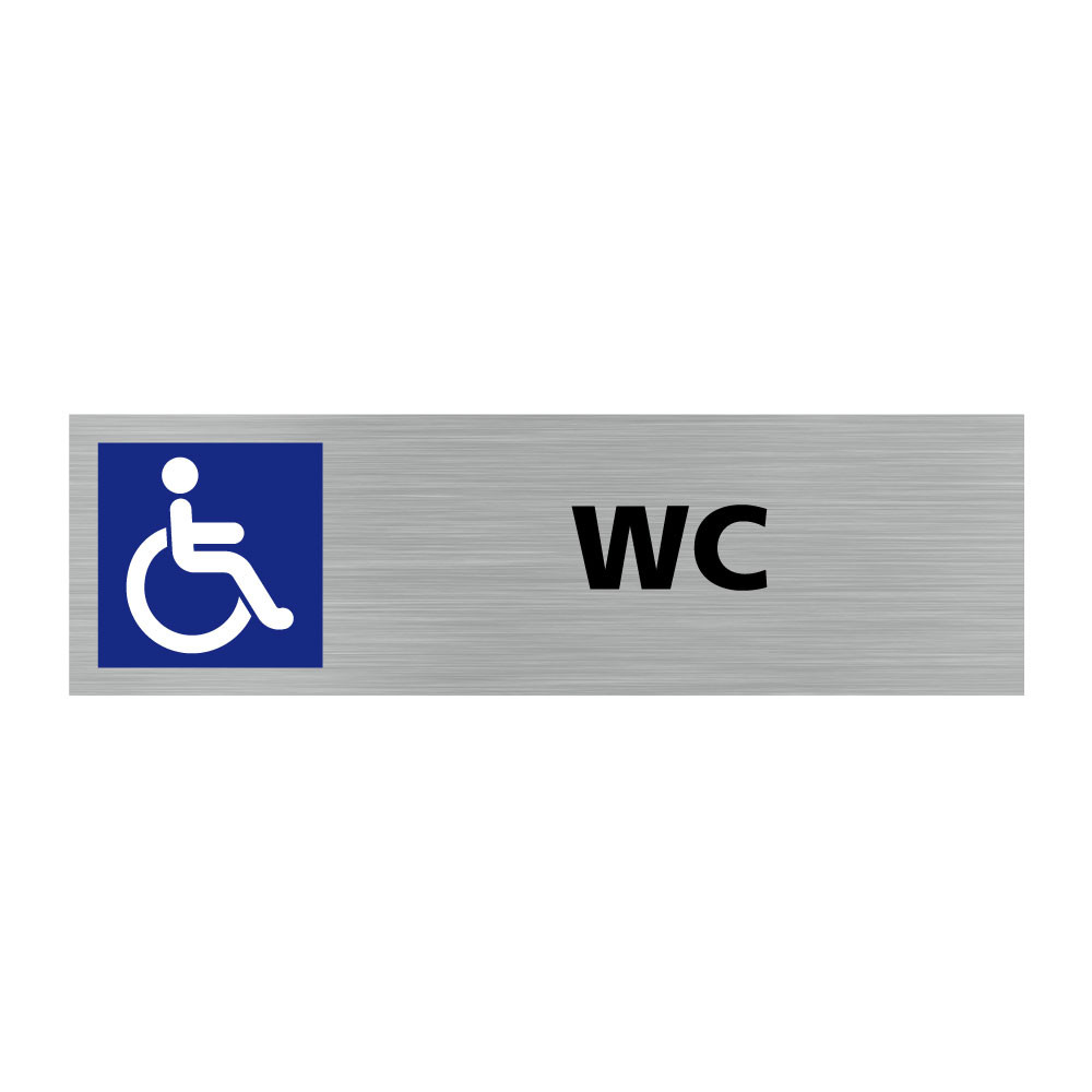 Plaque de porte rectangulaire WC handicapé