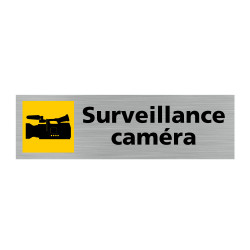Plaque de porte rectangulaire surveillance caméra