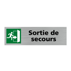 Plaque de porte rectangulaire sortie de secours