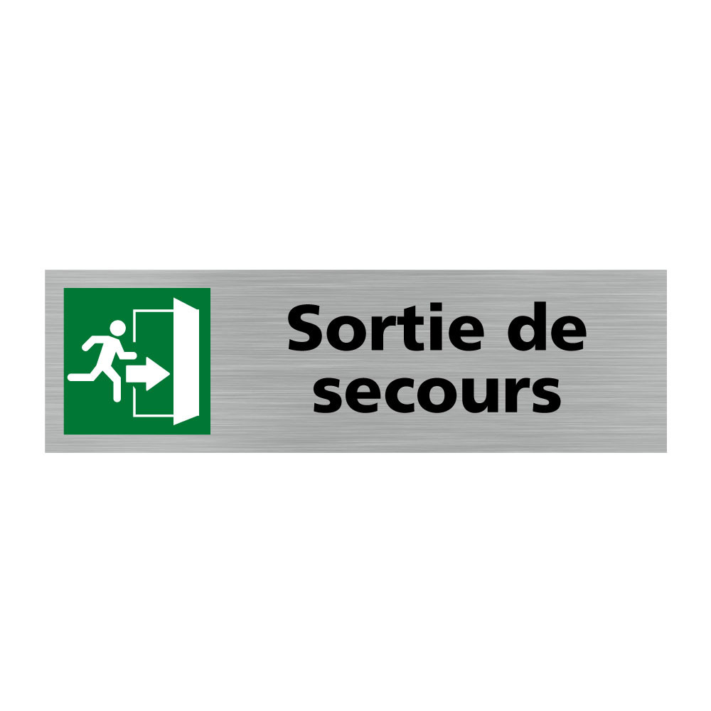 Plaque de porte rectangulaire sortie de secours