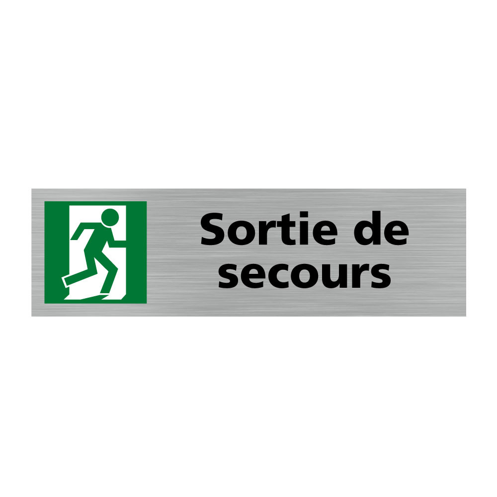 Plaque de porte rectangulaire sortie de secours