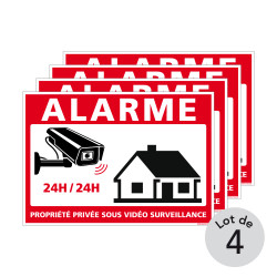 Autocollants Surveillance vidéo - Lot de 5